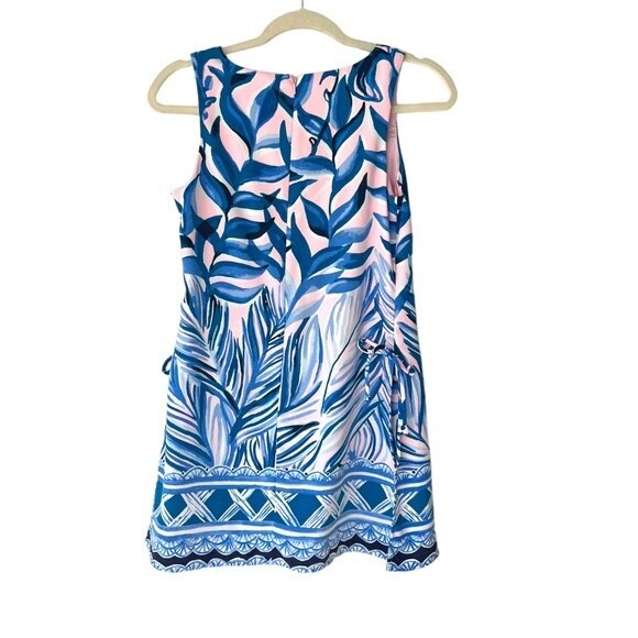 The Lilly Pulitzer Donna Romper Palm Print Pink Tropics Tint Heat Wave Size 00 - Picture 7 of 10